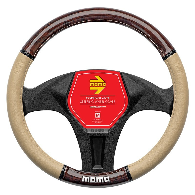 FUNDA VOLANTE MOMO LUXURY WOOD BEIGE M 38-39CM