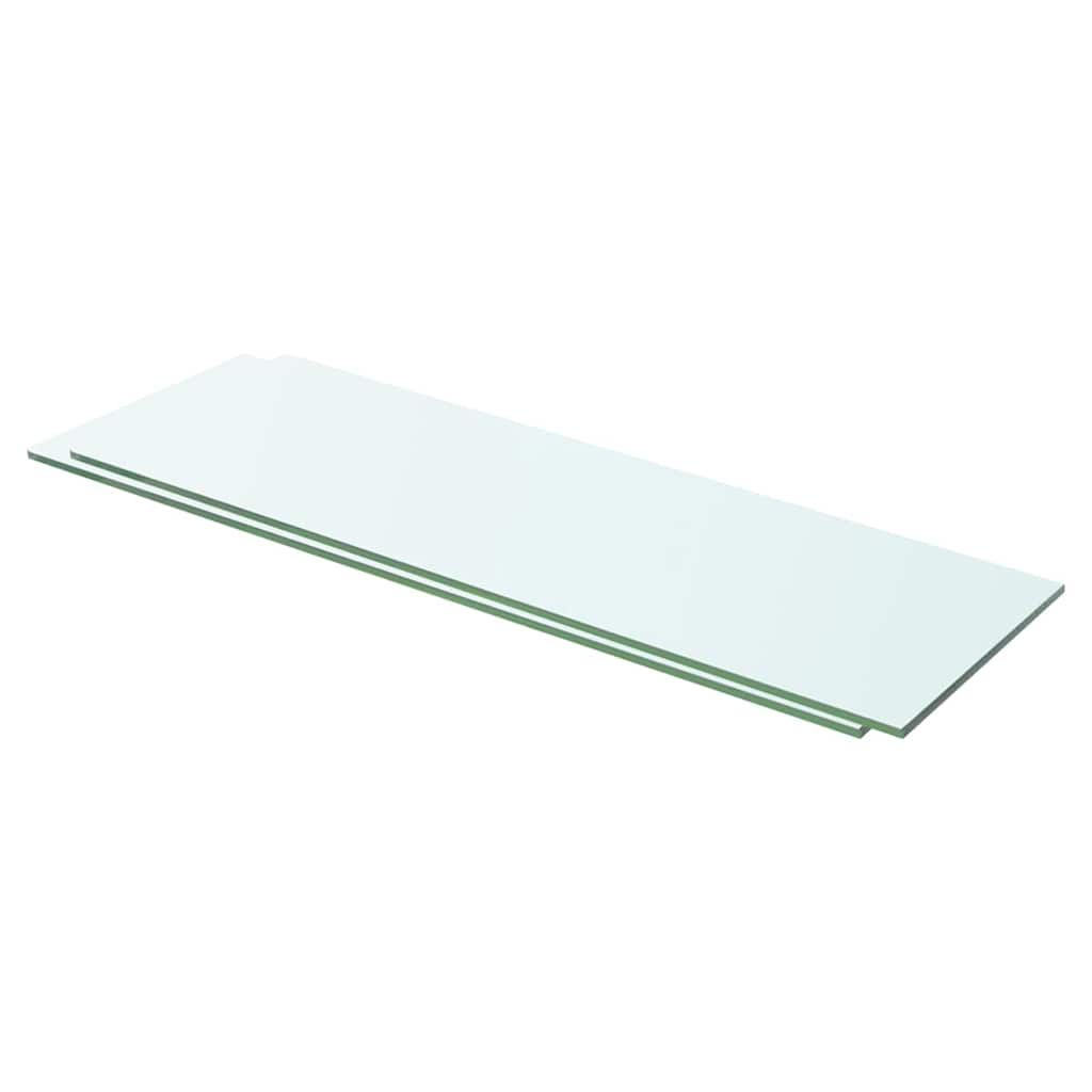 vidaXL Estantes 2 unidades panel de vidrio transparente 60x15 cm