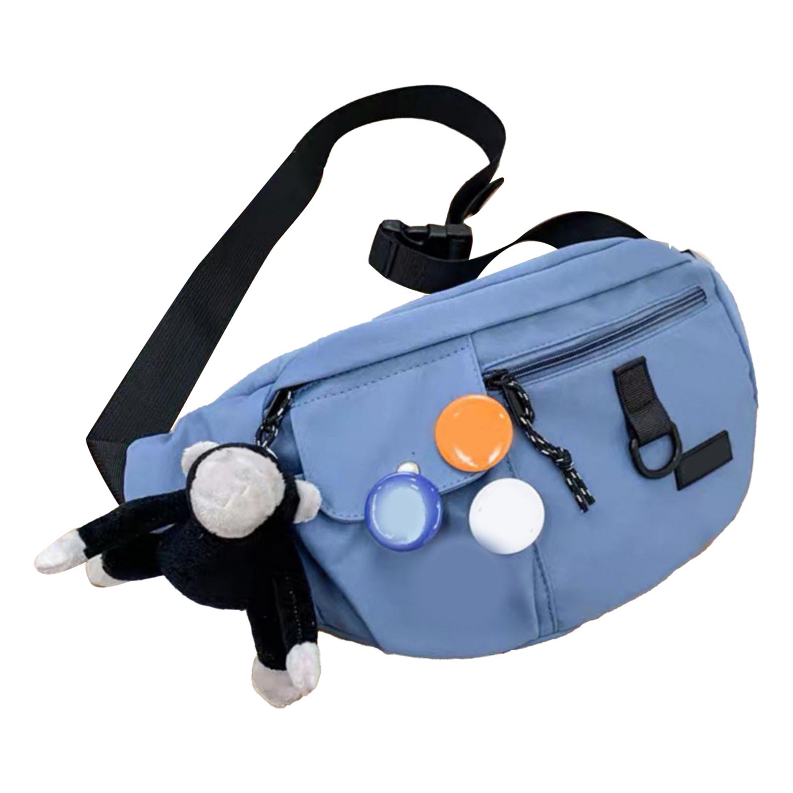 CA Bolso bandolera para hombre, Bolso de Hombre informal de Nailon para hombre with Colgant de garila para, Trabajo, Viajes al Aire Libre, diary, Azul, tamaño libre