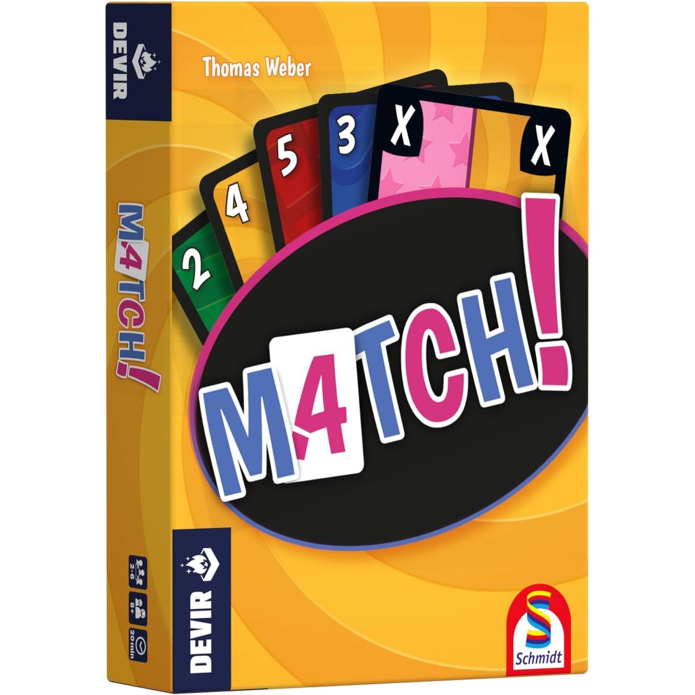 Devir - Match!, Juego de Cartas, Divertido y Rápido, Juego Clásico de Números + 7 AÑOS