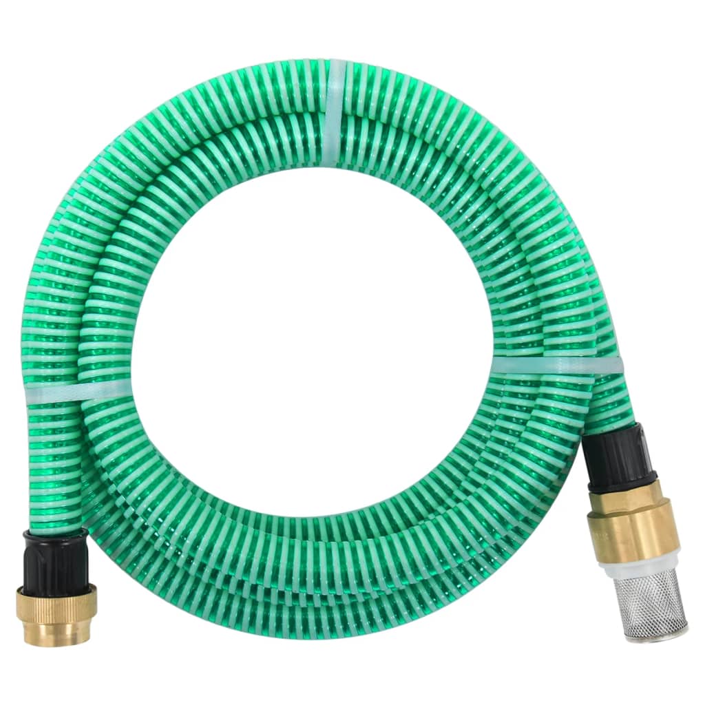 vidaXL Manguera de Succión con Conectores de Latón Herramienta Aspiración Color Negro, Verde, y mas