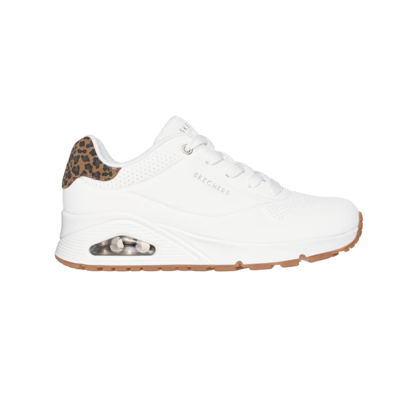 Zapatillas skechers uno jungle nite blanco de mujer.