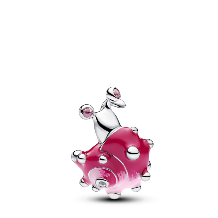 Pandora Charm en plata de primera ley Caracol Rosa 794553C01 , para Mujer