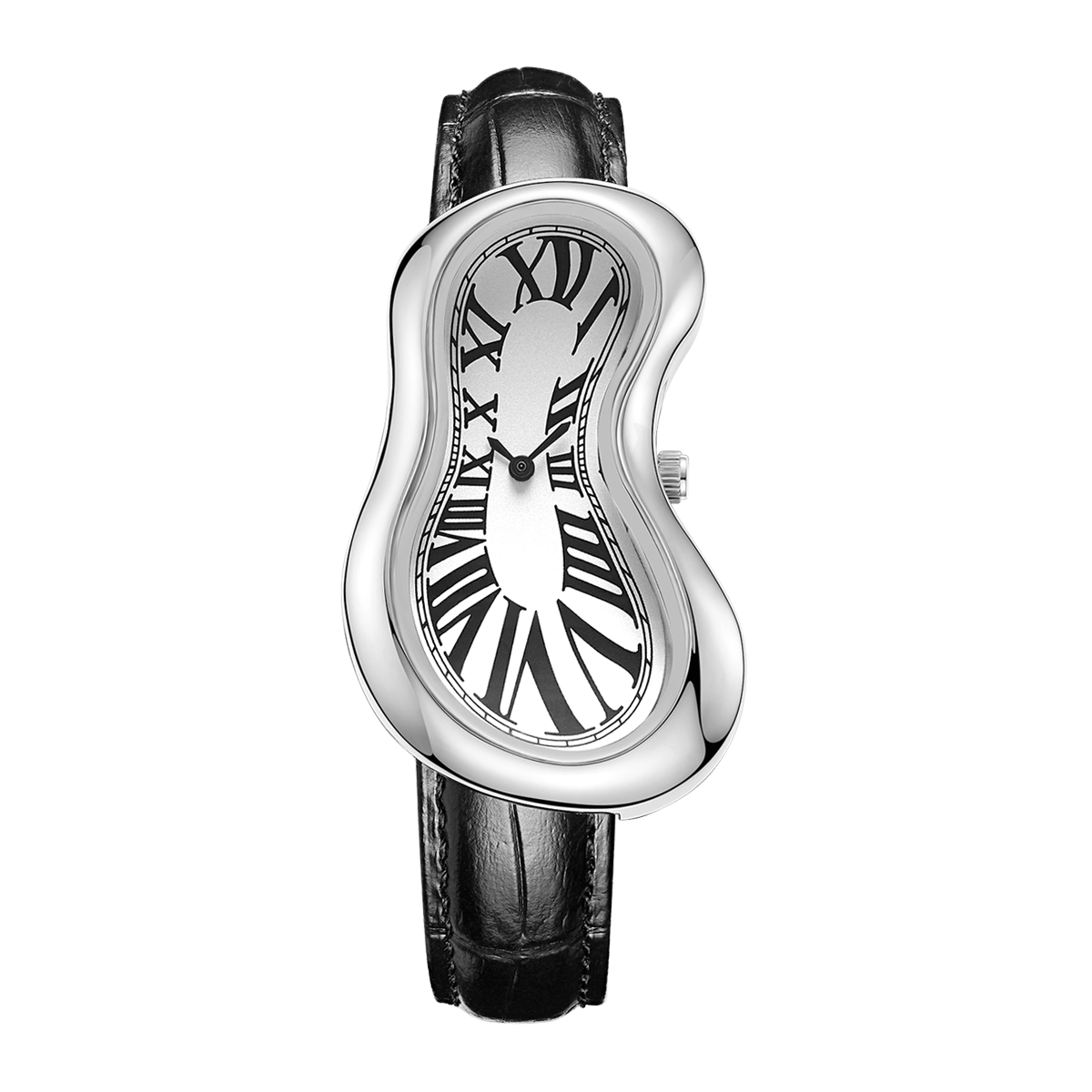 OStark Reloj Cuarzo Vintage Elegante - Diseño Caja Irregular Único, Ultradelgado 11mm con Correa de Cuero Suave, Esfera Compacta - Reloj para Mujer Hombre