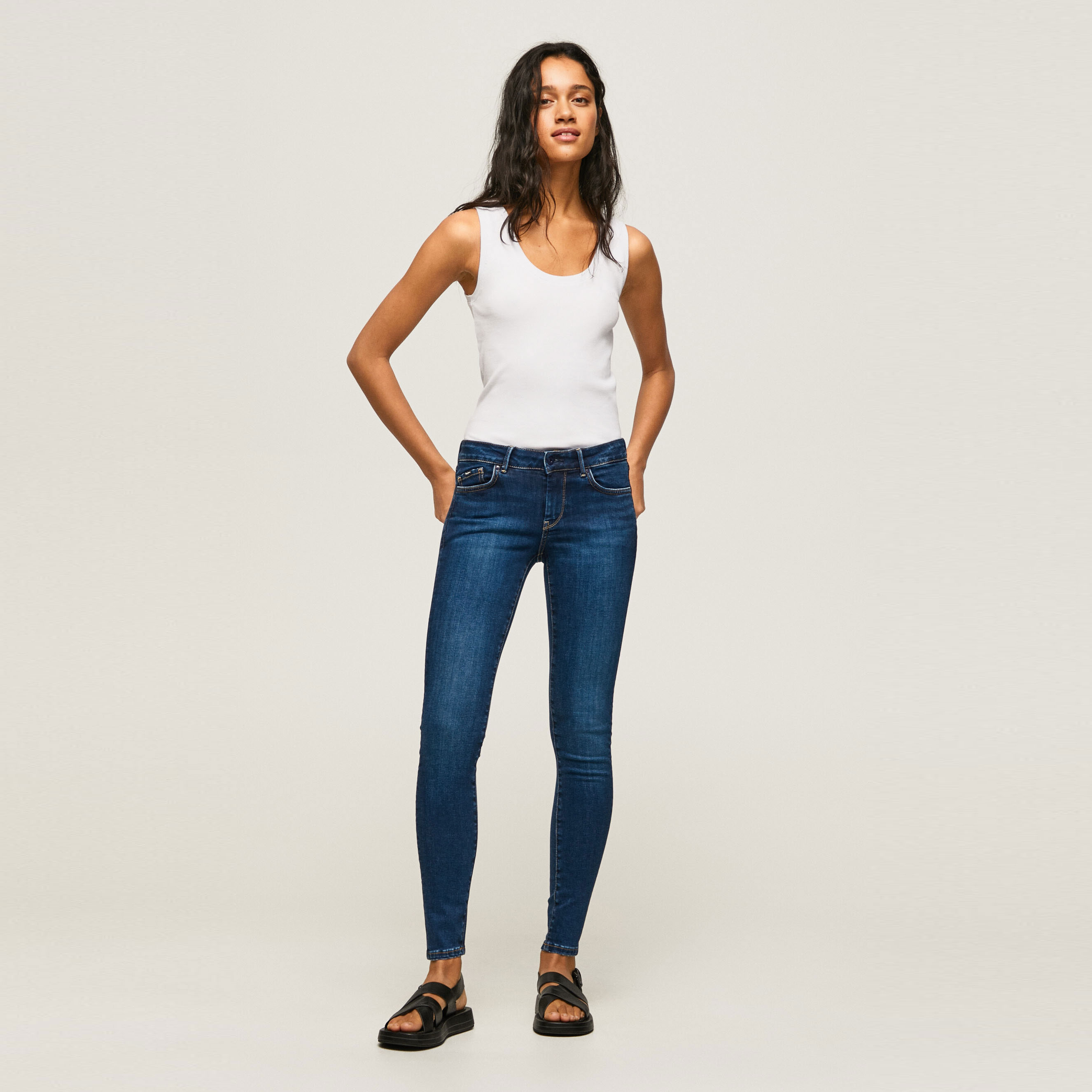 Pepe Jeans Pantalones Azules PL204169VT80-000 , para Mujer
