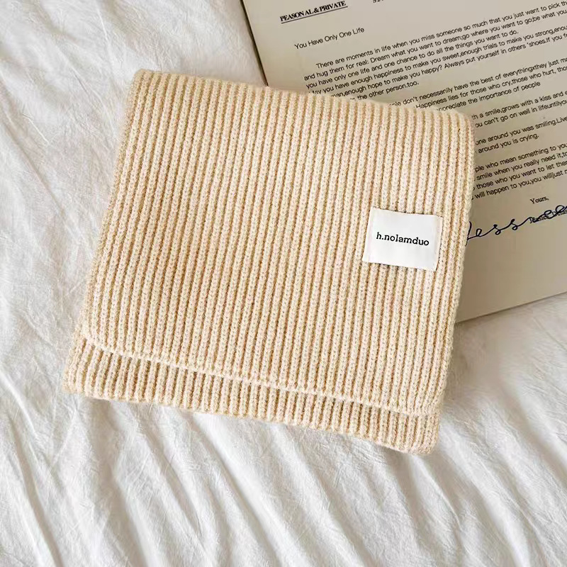 TK Nueva bufanda de punto Arctic Velvet para otoño/invierno, chal versátil, calentador de cuello de punto cálido, bufanda gruesa
