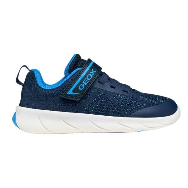 Geox, zapatillas barefoot para niños y niñas, con puntera ancha y cierre de banda adherente y cordones elásticos,