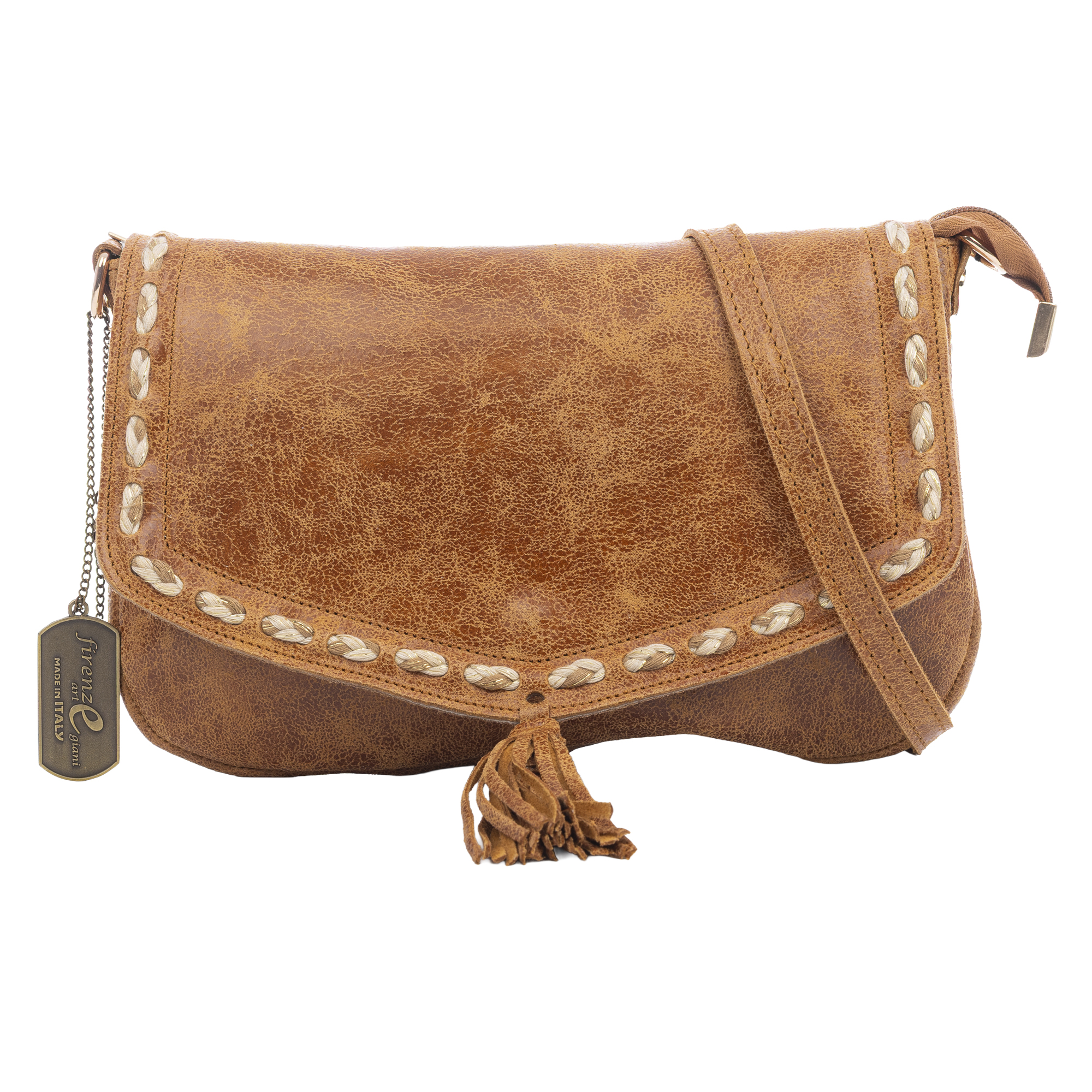 Belmonte Bolso bandolera Mujer. Piel auténtica Gamuza Lavado a la Piedra