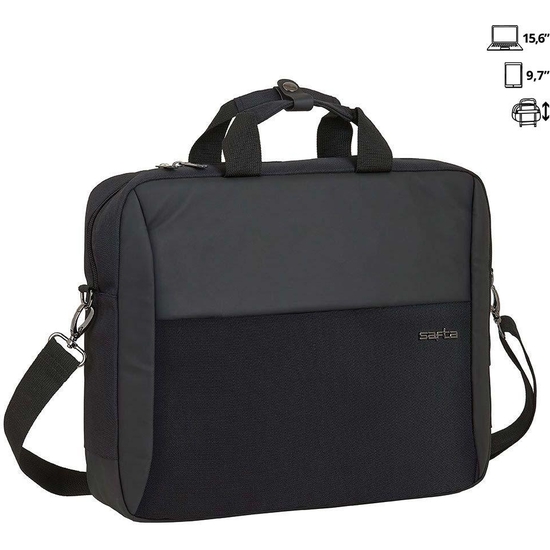 SAFTA - Maletín para Portatil Diseño Único y Licencia Oficial - Maletín pc con Asas de Mano y Bandolera Ajustable - Maletin Portatil o Tablet  Transporte Cómodo y sin Esfuerzo