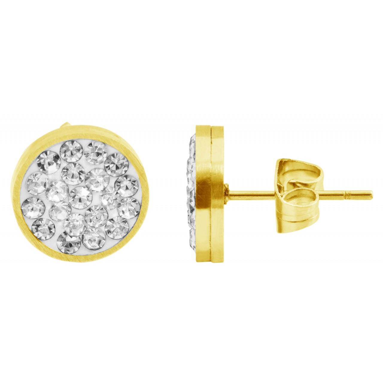 Akzent® Pendientes Dourados em Aço Inoxidável - 0360