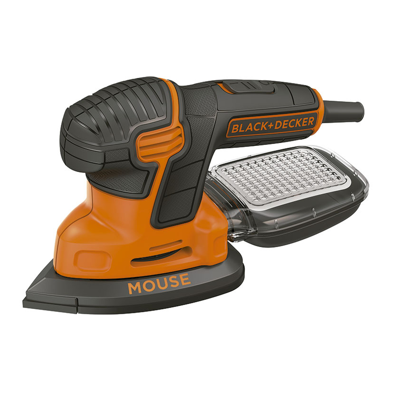 BLACK+DECKER – Lijadora Mouse Eléctrica con cable a red 120 W KA2000-QS + maletín + accesorios + consumibles.