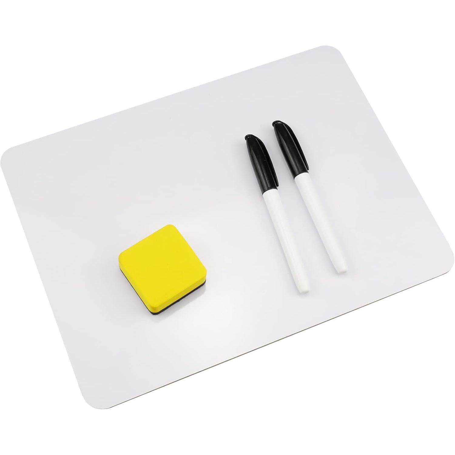 Pizarra Blanca de Doble Cara 23x30 cm – Tabla Portátil para Niños, Estudiantes y Profesores – Pizarra Borrable para Escritura, Dibujo y Aprendizaje – Ideal para Aula, Hogar, Oficina o Actividades Educativas