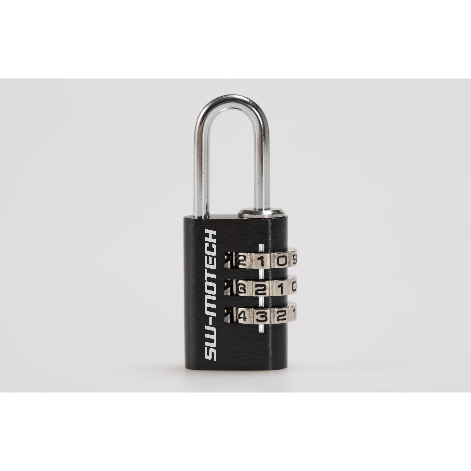 SW-MOTECH - Candado cremallera para moto con combinación NG, resistente y seguro para almacenamiento exterior en motocicletas, ideal para accesorios de moto y equipaje