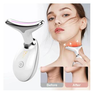 Anti-wrinkle facial massager with 3 lights