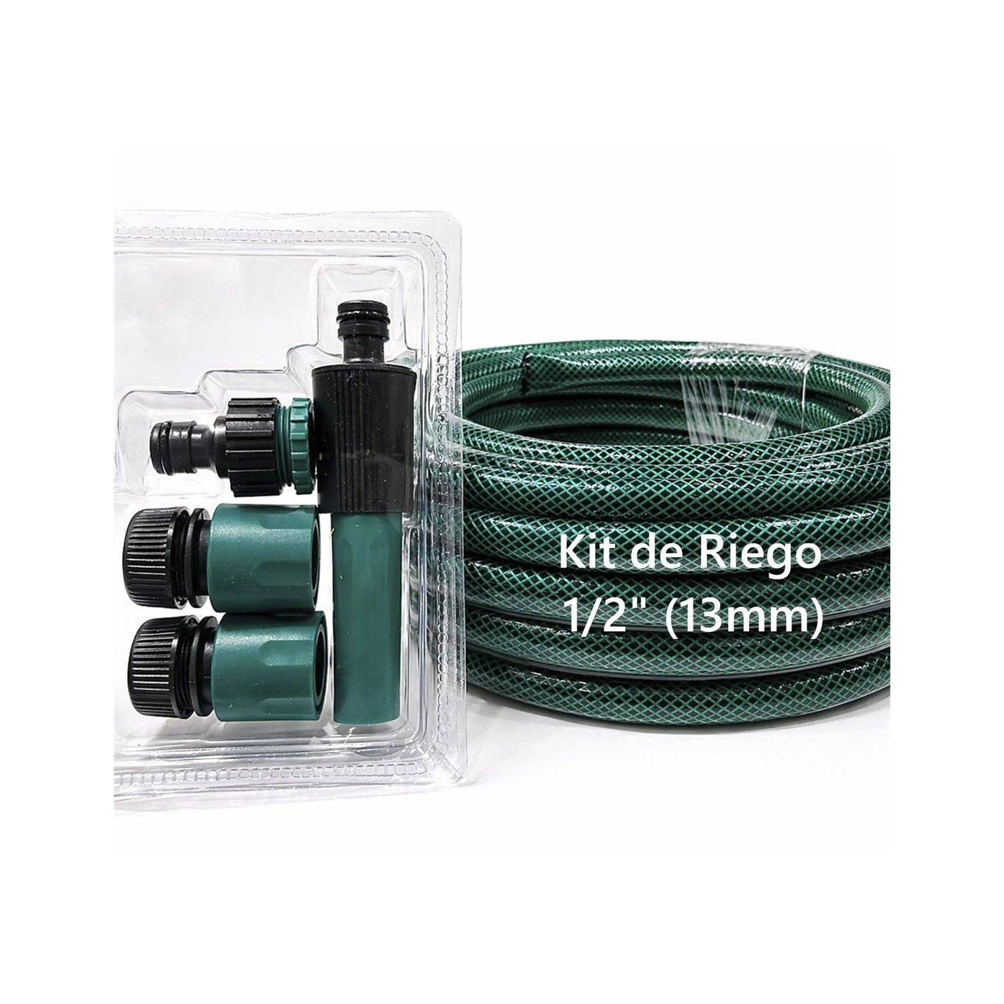 Manguera de Jardín Flexible con Kit de Riego | 21 Bar y Anti-UV | Riego de Exterior | Diametro 1/2" (13mm)