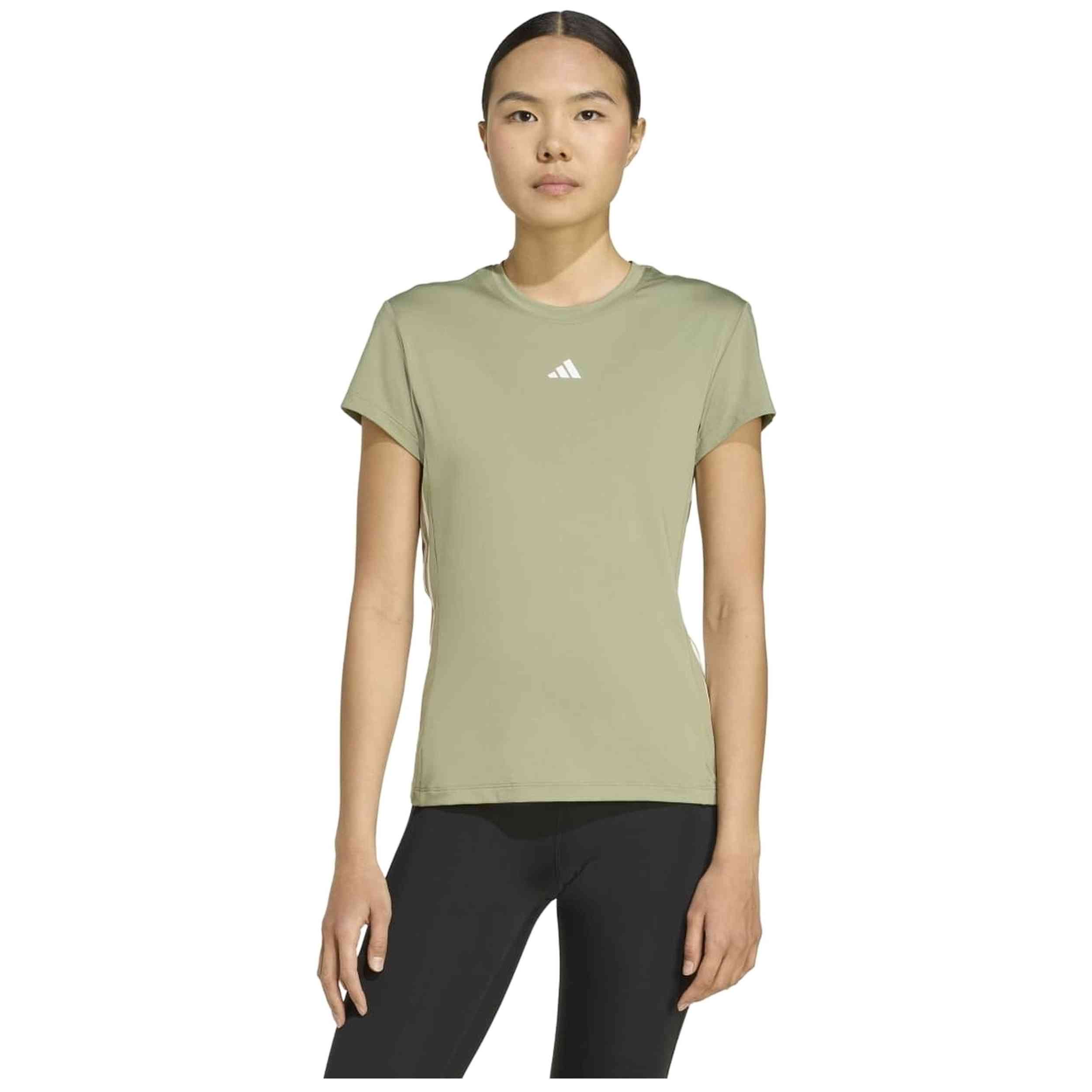 Camiseta De Manga Corta Adidas modelo Hyperglam Training para Mujer en color Verde