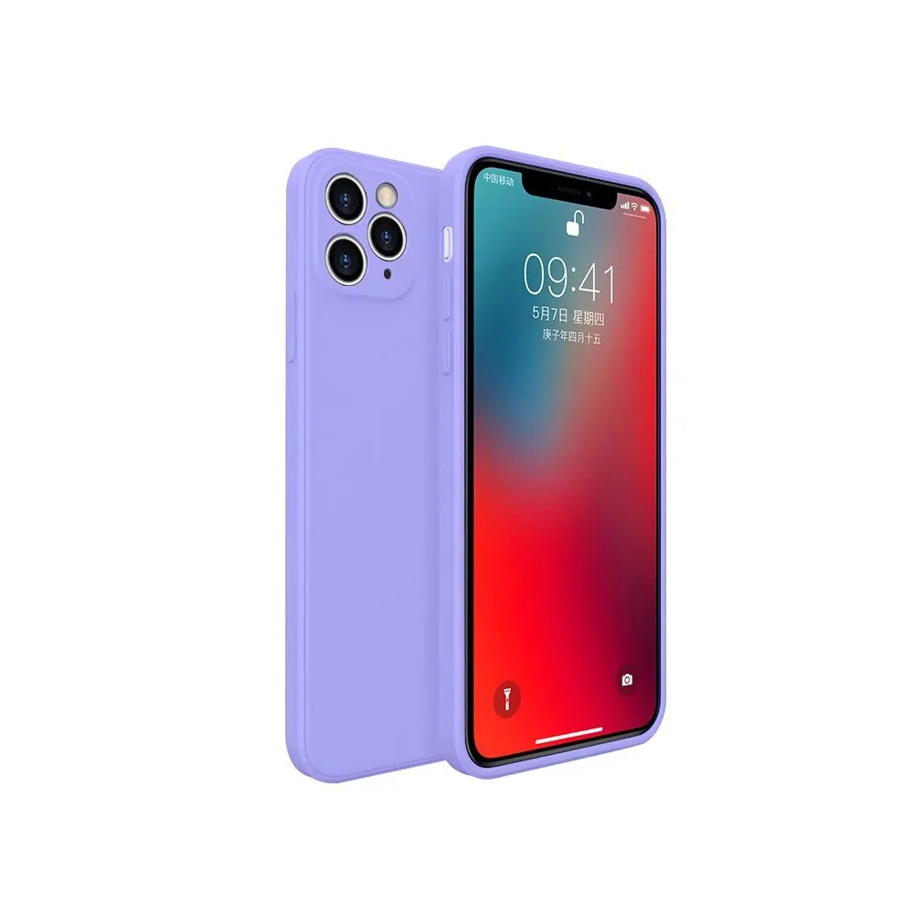 Funda Para Iphone 13 Pro Mini Max Silicona Líquida Flexible Microfibra Suave Forro Protector Cubre Camara Varios Colores Negro Rojo Violeta Verde Oscuro Agua