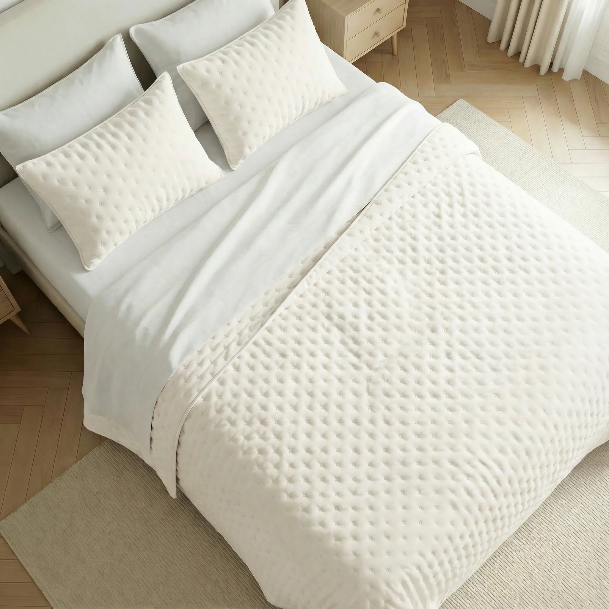 BL Belum - Colcha Boutí - Microfibra Extrasuave -  Relleno 100 Gr(Cama 80/90 - 135/140 - 150/160 - 180 - 200) Cubrecama Acolchado estrella - Ideal Primavera Verano - Fabricado en España