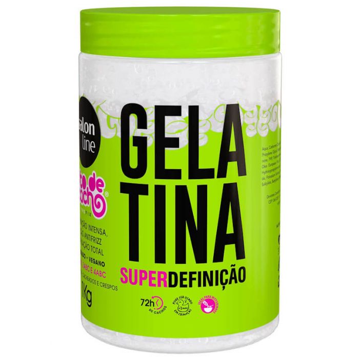 Salon Line Gelatina Capilar 1kg Hair Jelly Super Definición Rizos Gelatina Styling Curl Definition Cabello Rizado Ondulado Control Frizz