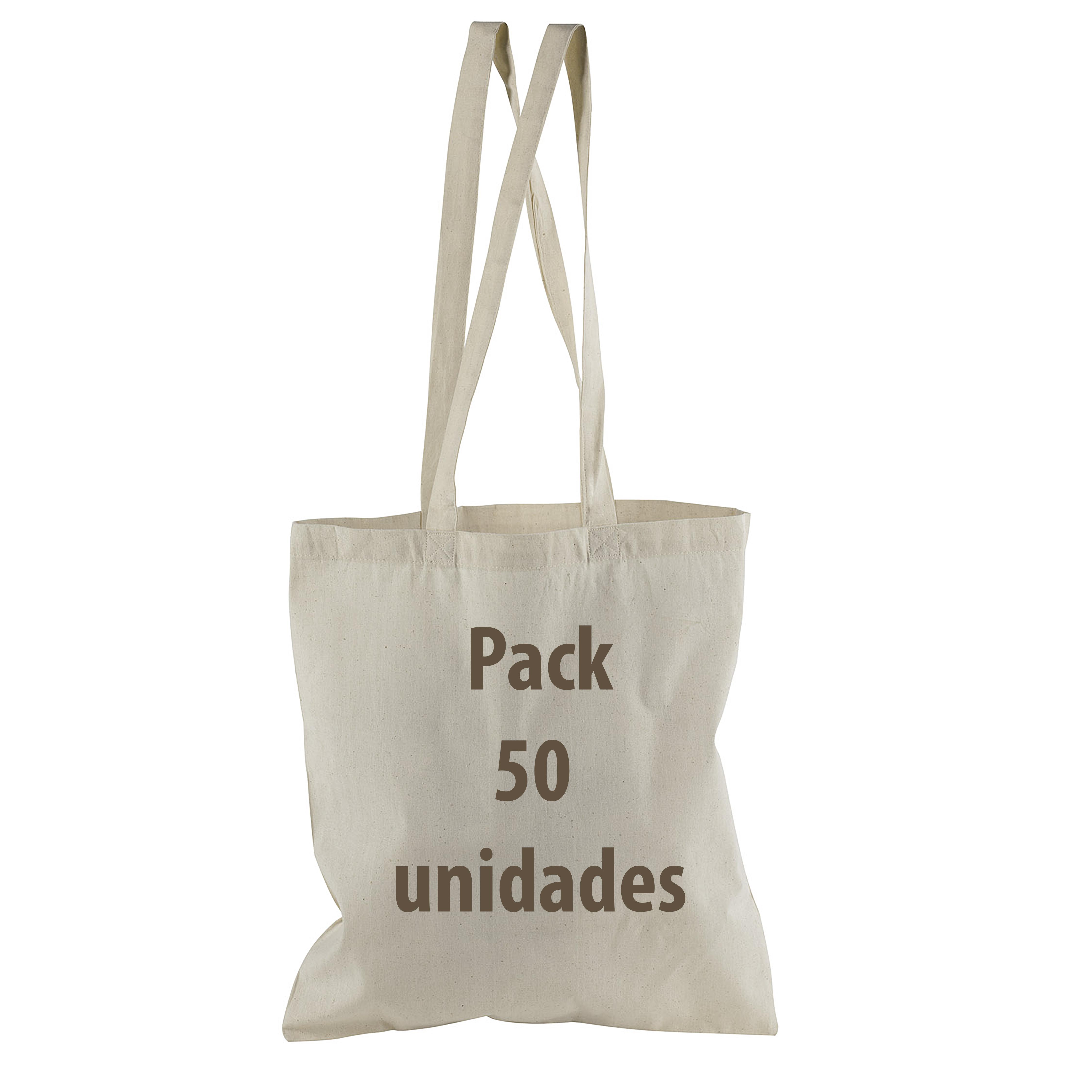 Pack de  10, 25, 40, 50, 100 y 200  bolsas de algodón natural de 140 gramos, la solución ecológica y resistente para el día a día o eventos especiales. Bolsas de tela tipo Tote Bag cuentan con asas largas reforzadas, ideales para llevar al hombro có