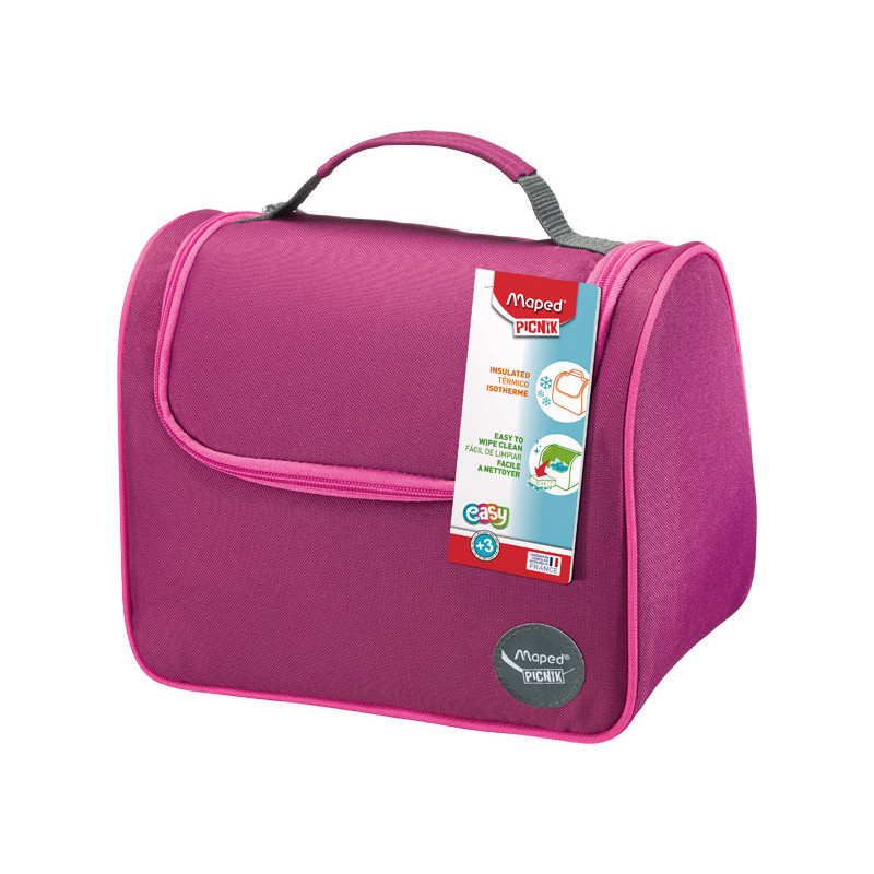 Bolsa Porta-alimentos Maped 'Origin' Hermética - Fucsia - Asa de Transporte - 25 Cm