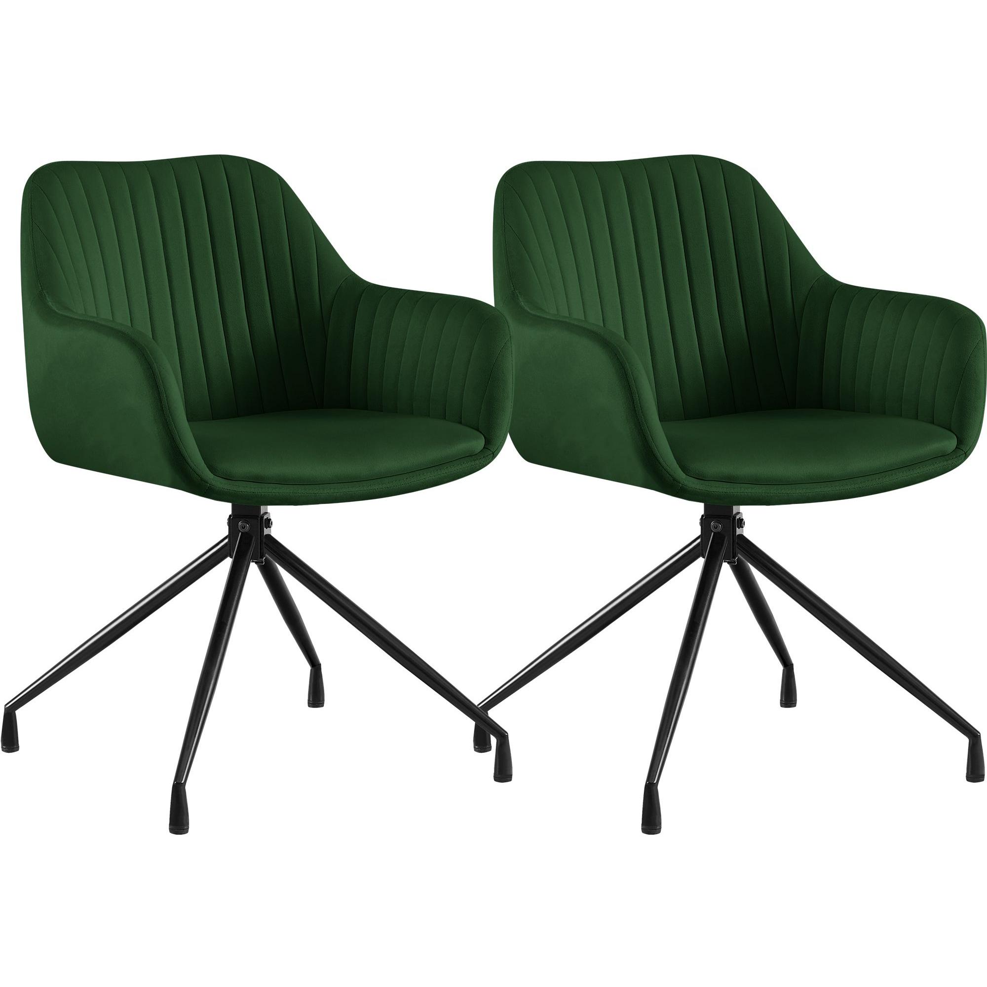 2er Set Esszimmerstuhl Welby Samt