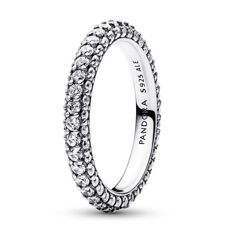 Pandora Anillo en plata de ley Fila en Pavé 192627C01 , para Mujer