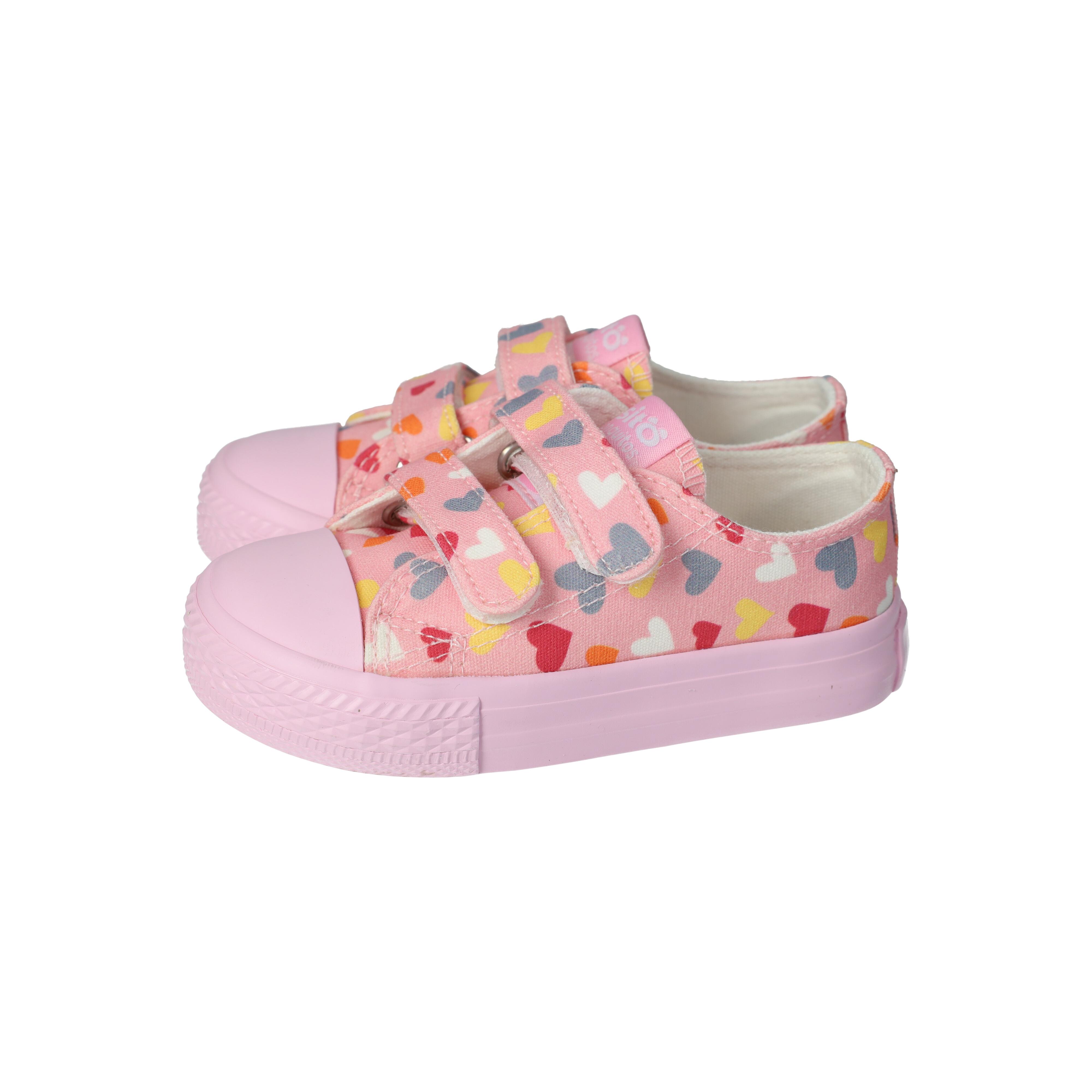 Zapatillas marca OSITO para niña en color rosa. Zapatillas para niñas, sneakers lona, lonas coloridas para niñas Osito