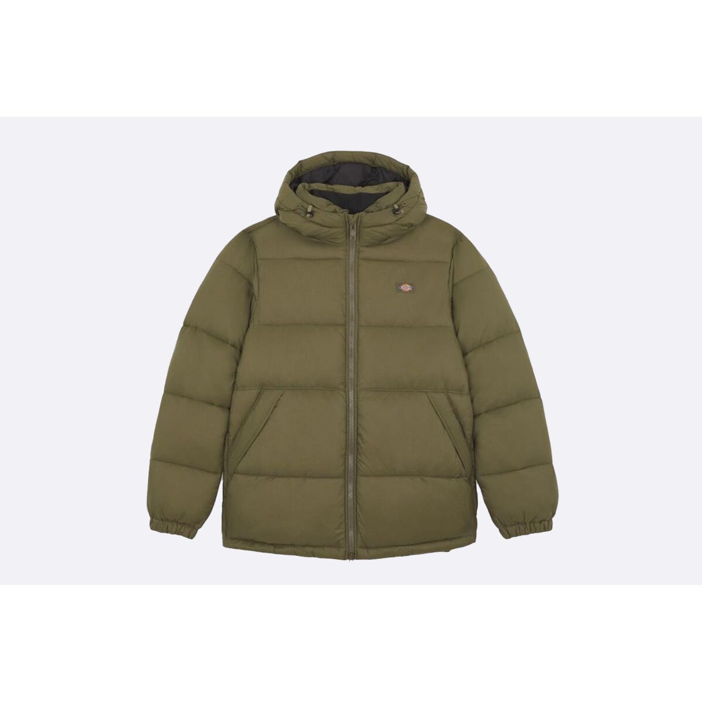 DICKIES Chaqueta acolchada con capucha para hombre, modelo Waldenburg - Military Green