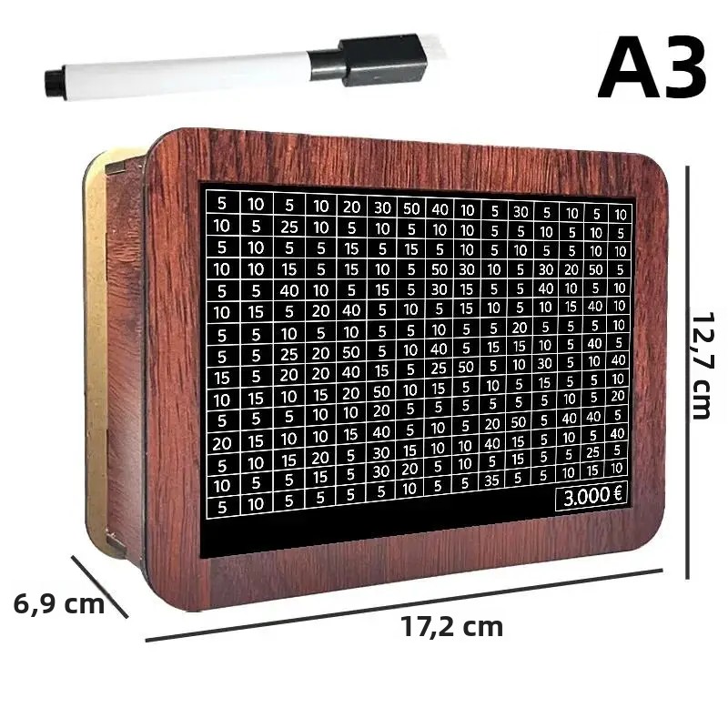 TK Caja De Dinero De Madera Para Guardar Ahorro Desafío De Números Almacenamiento De Efectivo Caja De Ahorro En Forma De Cerdo