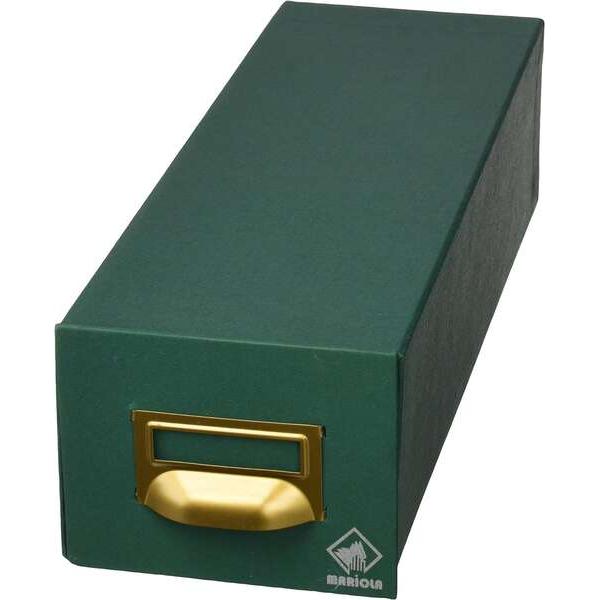 Mariola fichero carton forrado en geltex nº4 para 1000 fichas - medidas 220x155x350mm - resistente y duradero - color verde