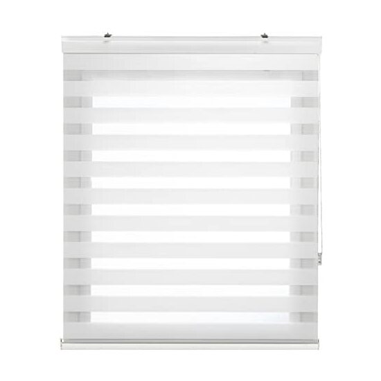 DECORBLIND Estor Enrollable Noche y Día Premium – Estor Noche y Día con Galería Fácil Instalación Pared o Techo - Estor Ventana Doble Tejido – Estor Enrollable Día y Noche para Ventanas - Estor Mecanismo y Accesorios con Seguridad Infantil