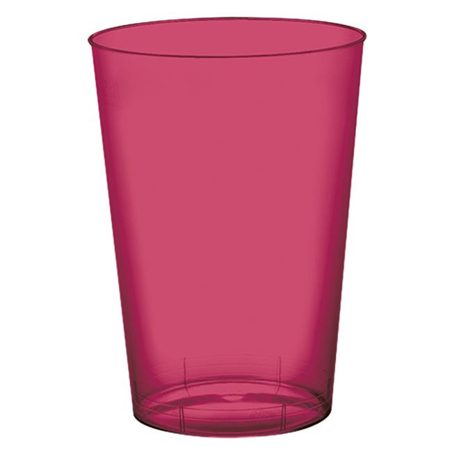 MONOUSO | Vaso Reutilizable PS Cristal Moon Coral Transp. 230ml (50 Uds)