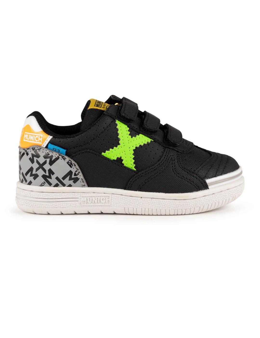 Zapatillas munich g-3 kid 467 vco negro de niño.