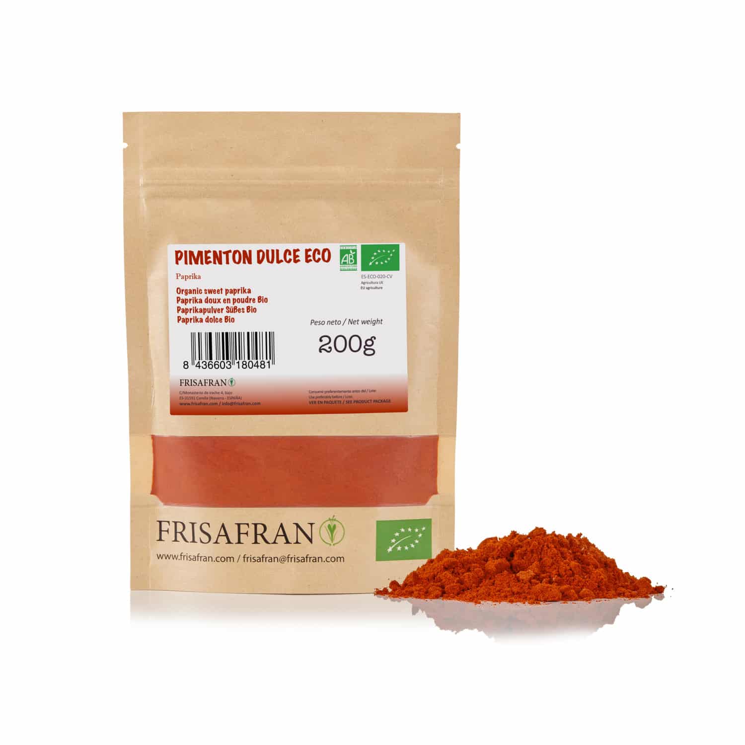 Pimentón en Polvo Ecológico | Sabor Dulce, Picante y Ahumado FRISAFRAN