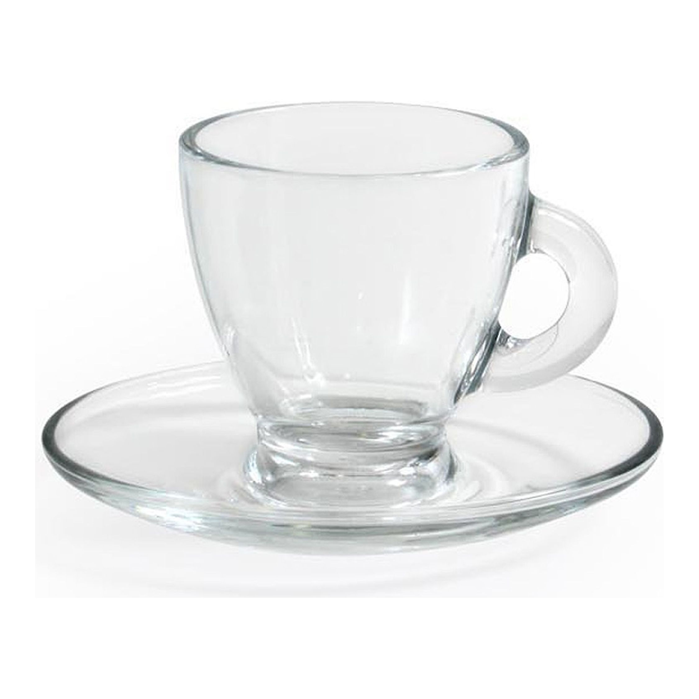 LAV - SET DE 6 TAZAS 95CC con Plato Espresso Roma - Set Tazas Café Elegante y Funcional - Set Tazas Café Perfecto para Regalar - Set Tazas Café de Porcelana de Alta Calidad - Set Tazas Café para Disfrutar del Mejor Aroma y Sabor