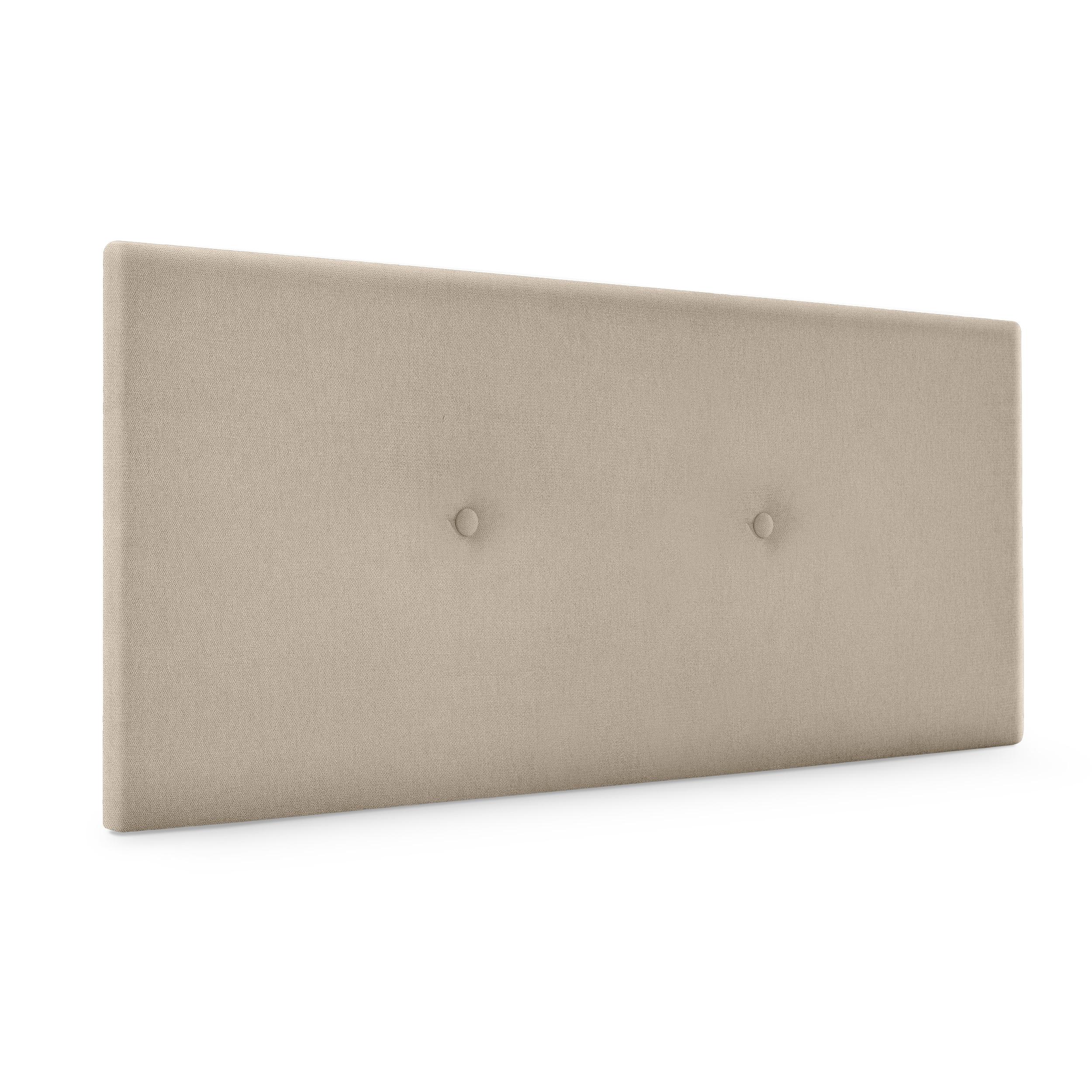 DHOME Cabecero de Polipiel o Tela Acualine Liso con Botones Tapizado Colores Cabezal Lujo Cama Dormitorio Moderno Acolchado (Beige Tela)