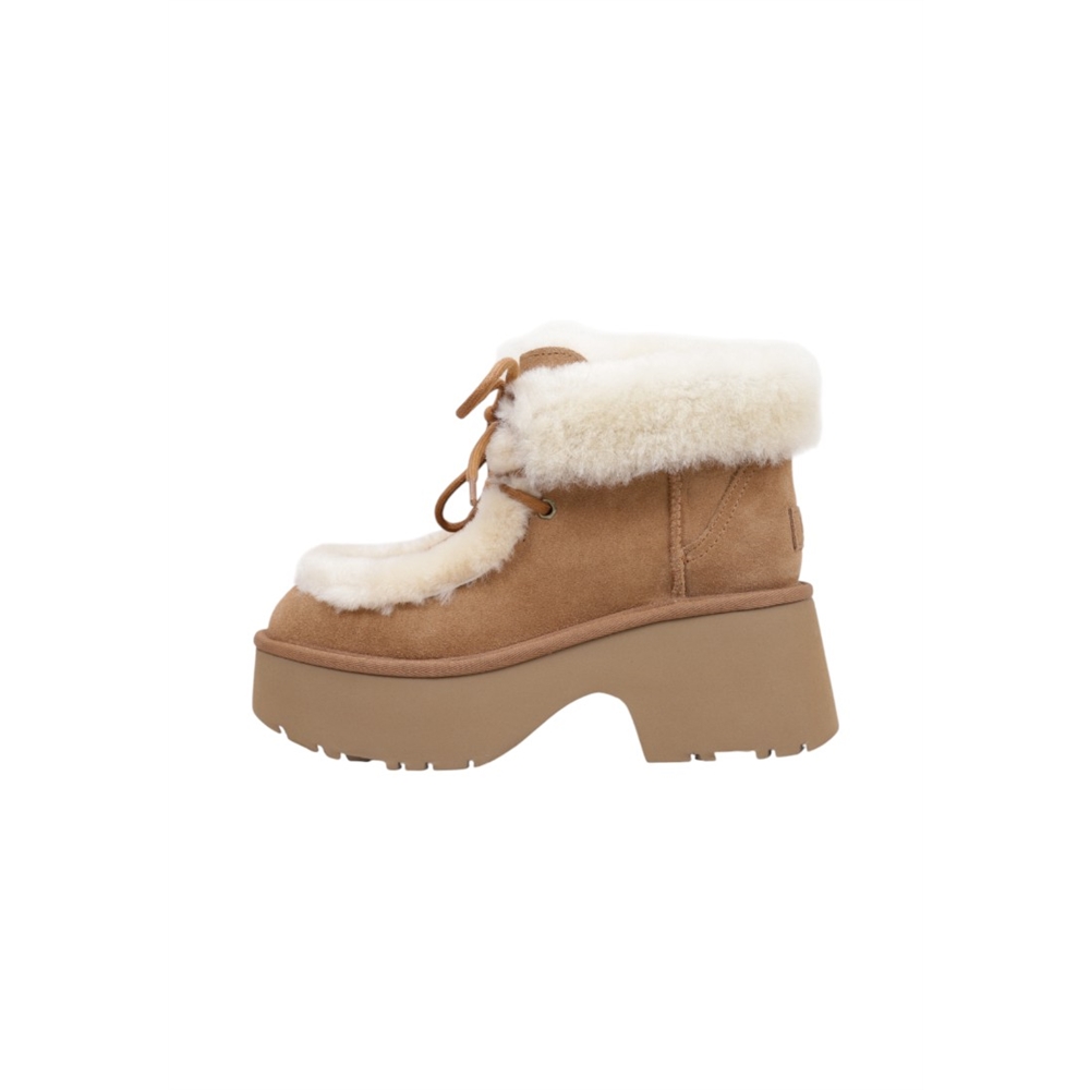 UGG New Heights Lace Up Botines De Tacón Mujer Cuero
