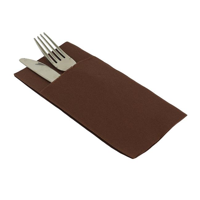 MONOUSO | Servilleta Canguro Airlaid 40x40cm Marrón (30 Uds)