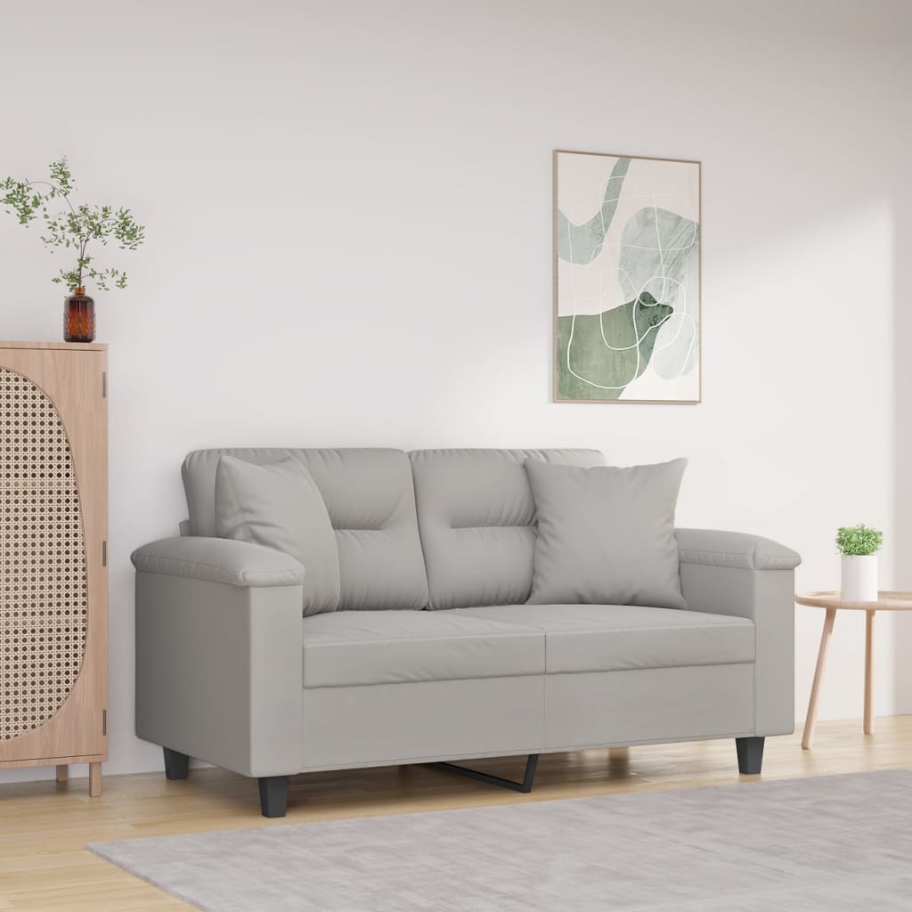 vidaXL 2x Cojines Decorativos Tela Microfibra Almohada para Sofá Hogar Color Beige,  Crema,  Gris claro y mas