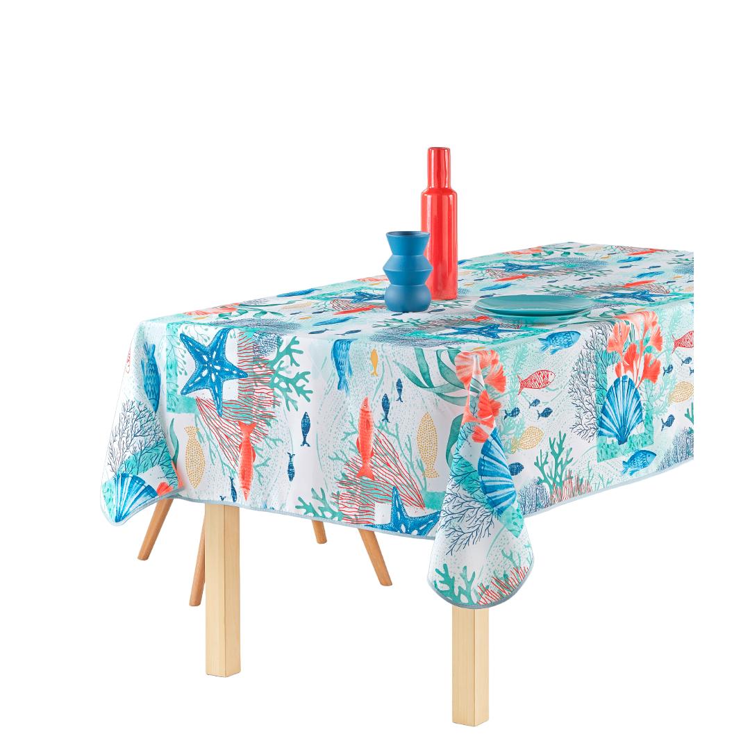 ARTEMANTEL Mantel Antimanchas CORAL de Poliéster para Mesa Rectangular o Redonda