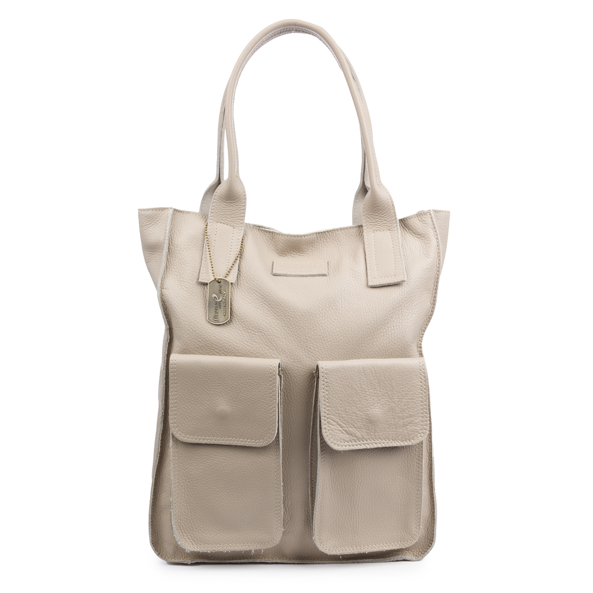FIRENZE ARTEGIANI Bellona Bolso Tote Mujer. Piel auténtica Dollaro Fabricado en Italia 33x11x40 Cm.
