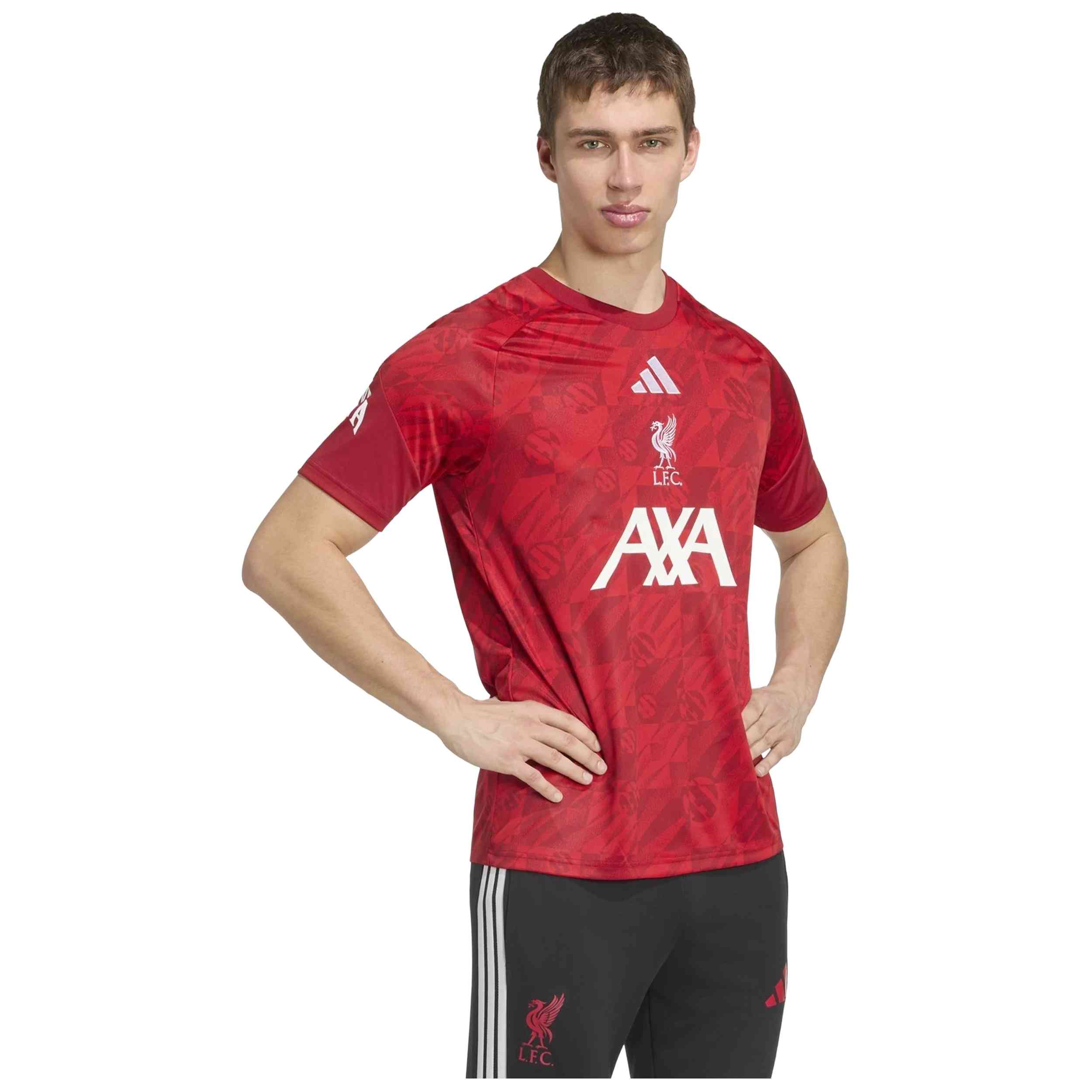 Camiseta De Futbol Adidas modelo Liverpool FC 26/27 Pre Match "Active Maroon / Better Scarlet" para hombre y mujer en color Rojo