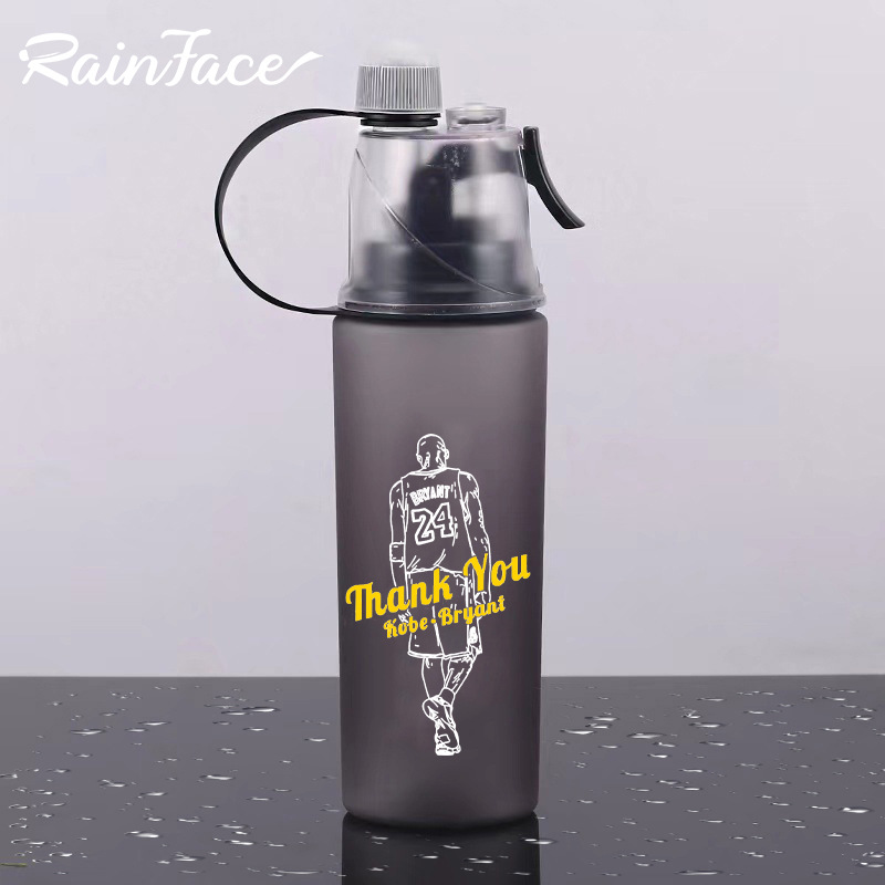 Botella Deportiva con Boquilla de Spray - Cantimplora Antigolpes de Gran Capacidad para Exteriores (Verano/Material Plástico)--600ml