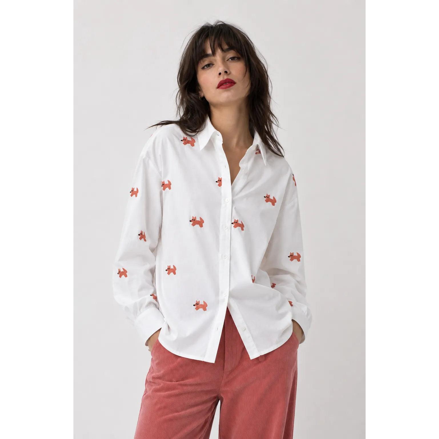 Compañia Fantastica Camisa Mujer Bordado Zorritos