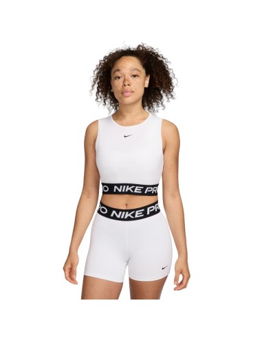 Camiseta Nike Pro Df 365 Crop Tank Blancas T Shirt Fz3615-100