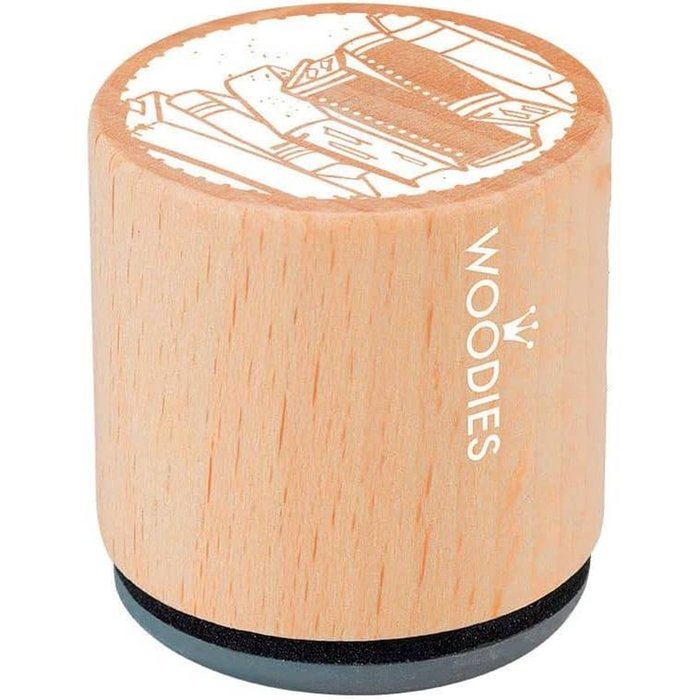 COLOP SELLO EXLIBRIS WOODIES STAMP DISEÑO LIBROS ESCOLAR 4x4x4 Cms.