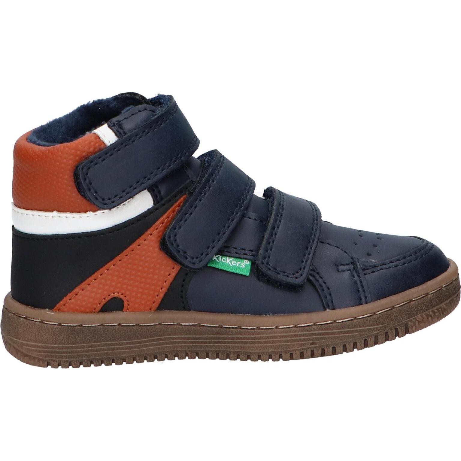 Kickers boy's ankle boots 739367 -30 lohan 83 noir camel mari
