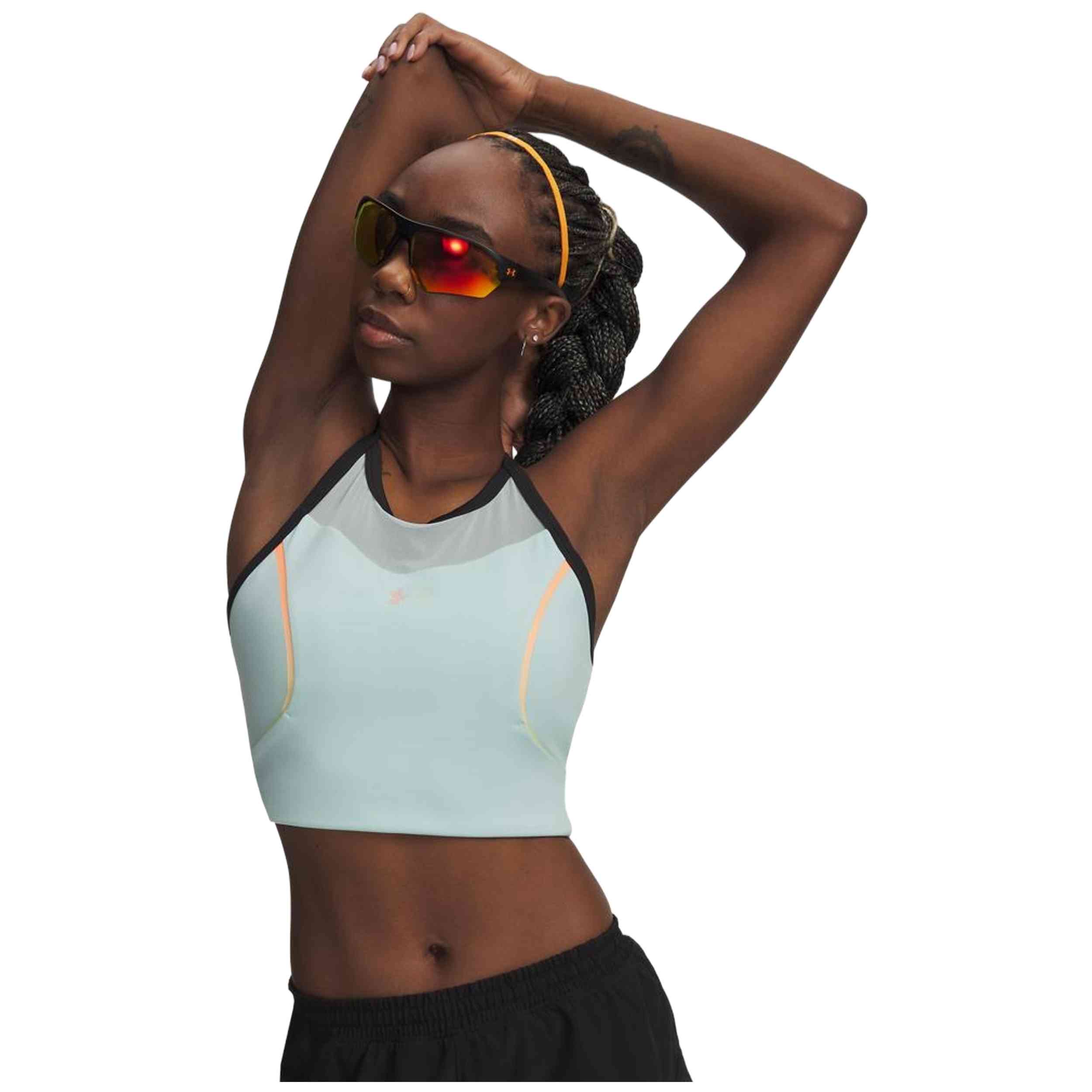 Top Under Armour modelo UA Velociti Elite Crop para Mujer en color Verde