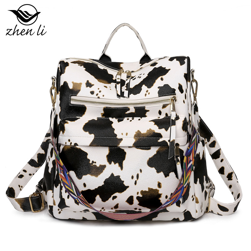 Mochila de moda para mujer, bolso de hombro multifuncional de cuero para mujer, bolso de viaje, bolso de mano
